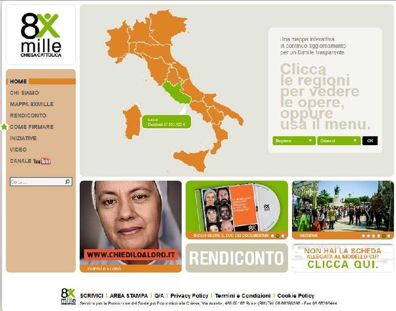 Dove va l’otto per mille in Italia: ecco la mappa interattiva della solidarietà