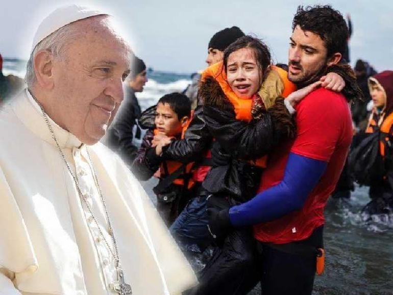 Papa Francesco a Lesbo tra i profughi sabato 16 aprile