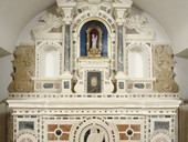 Villafranca Padovana. Un altare di marmo policromo dove apparve la Madonna