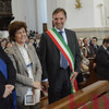 Il sindaco Massimo Bitonci, Antonella Reina, capo di gabinetto del prefetto di Padova, e il vicepresidente della provincia Fabio Bui