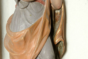 Santa Giustina, scultura in pietra dipinta