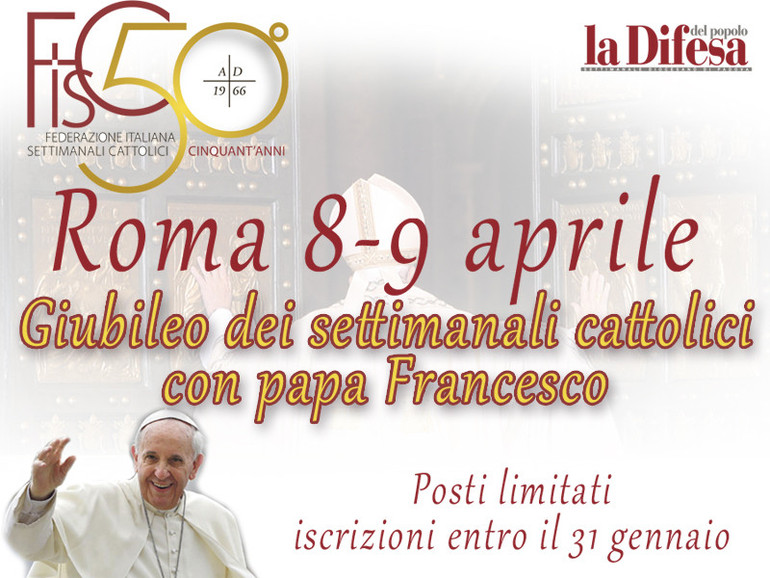 Da papa Francesco con La Difesa per il giubileo dei settimanali cattolici