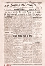1 gennaio 1917: l'appello del papa per la pace