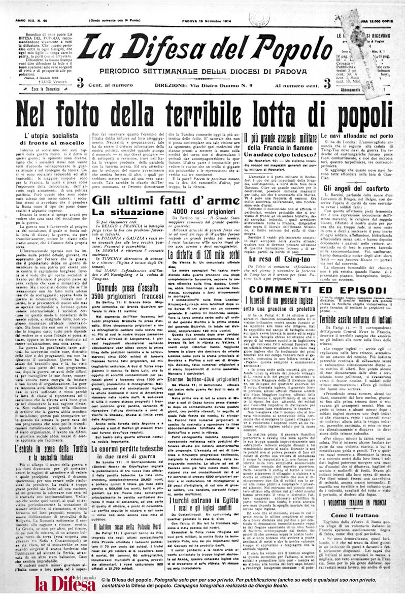 15 novembre 1914: gli angeli del conforto