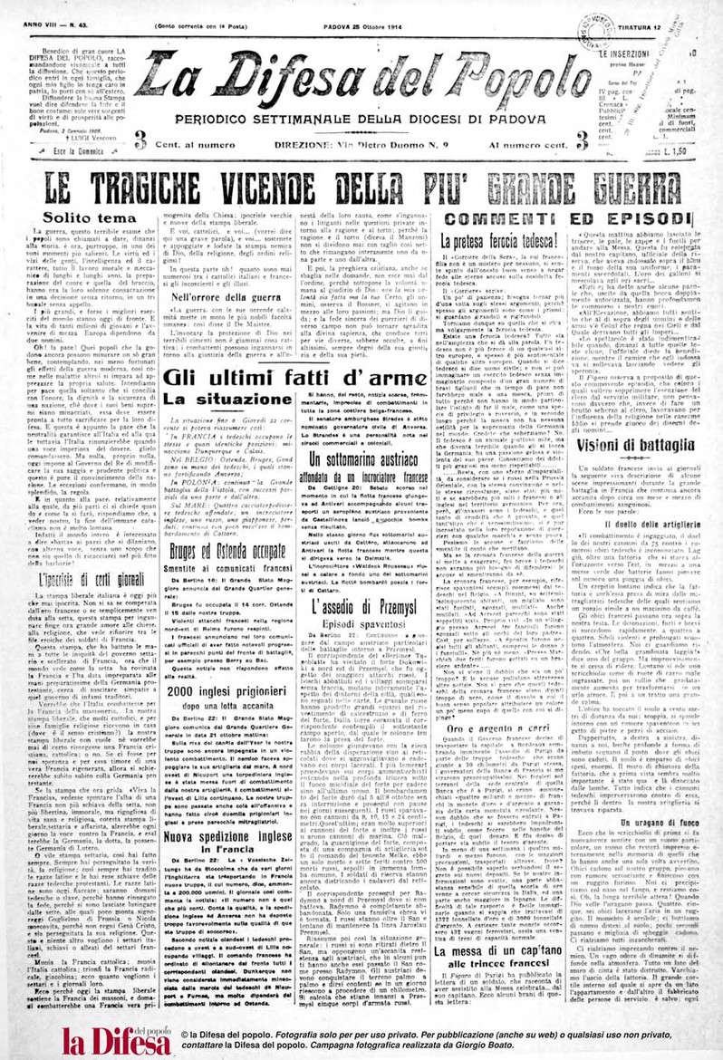 25 ottobre 1914: visioni di battaglia