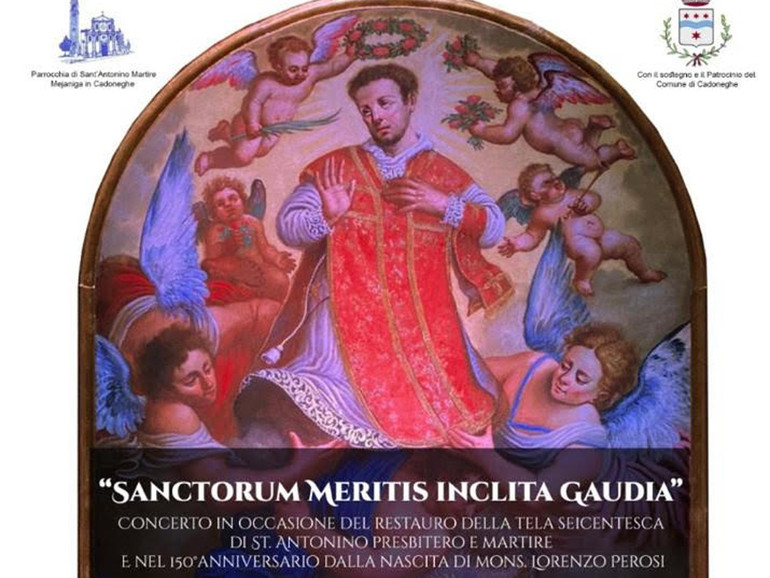 1 ottobre. Sanctorum Meritis Inclita Gaudia. Concerto in occasione del restauro della tela seicentesca di San Antonino Presbitero e Martire
