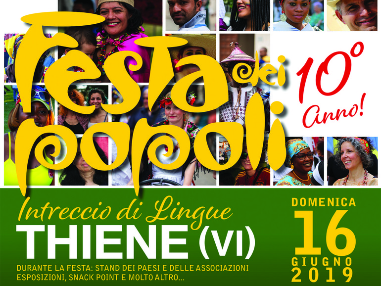 A Thiene domenica 16 giugno si celebra per il decimo anno la Festa dei Popoli