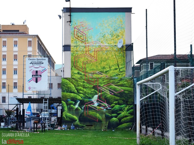 Biennale street art: il murale di Boogie e Bonato è una lezione di prospettiva