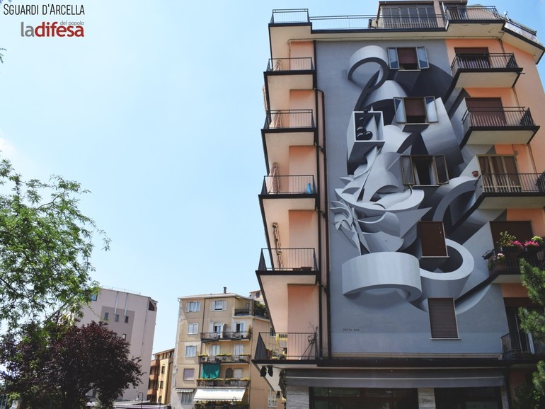 Biennale street art: Peeta sorprende l'Arcella tra illusioni e tridimensionalità 