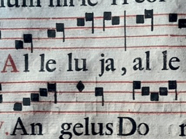 Cantiamo l’alleluja: durante le tenebre, lui rendeva la croce verde come i pascoli Cantiamo l’alleluja: durante le tenebre, lui rendeva la croce verde come i pascoli