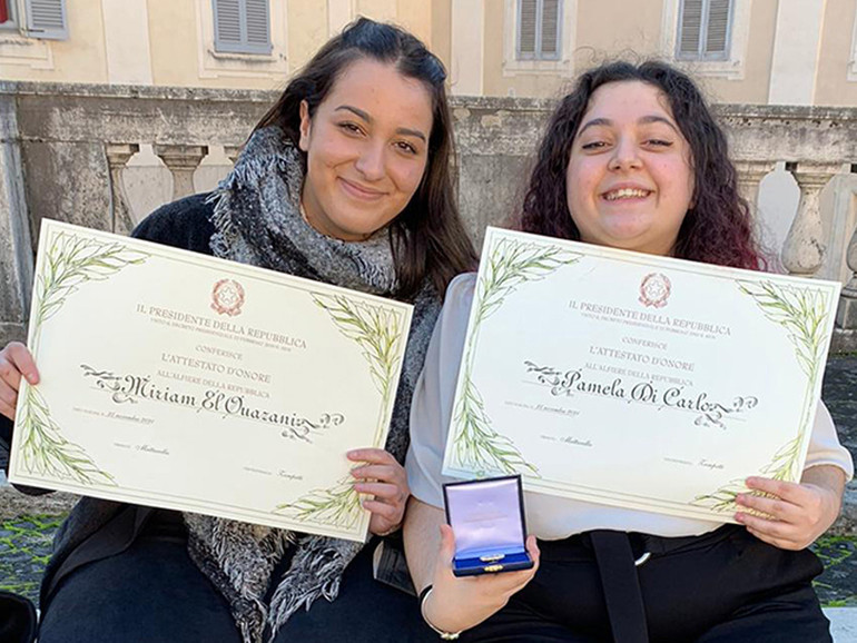 Care leavers, Pamela Di Carlo e Miriam El Ouazani “Alfieri della Repubblica” Care leavers, Pamela Di Carlo e Miriam El Ouazani “Alfieri della Repubblica”