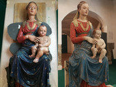 Completato il restauro della Madonna in trono con il Bambino della chiesa di San Nicolò a Padova