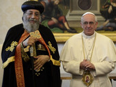 Egitto: Papa Francesco telefona al Patriarca copto Tawadros per la “Giornata dell’amore fraterno” del 10 maggio