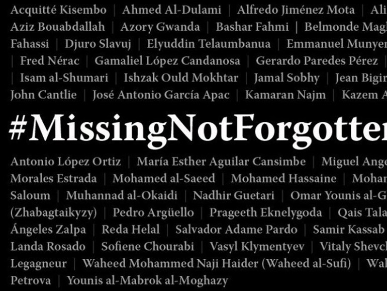 Giornalisti "scomparsi, non dimenticati": al via la campagna