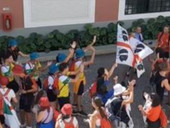 Gmg Lisbona: i primi gruppi arrivano a Casa Italia. La gioia di 15 ragazzi da Ussena (Cagliari)