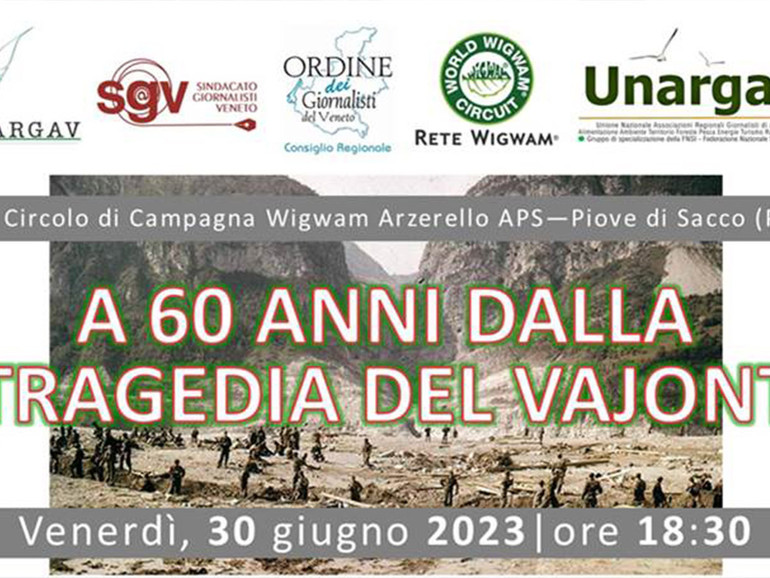I 60 anni dalla tragedia del Vajont al Circolo Wigwam Arzerello I 60 anni dalla tragedia del Vajont al Circolo Wigwam Arzerello