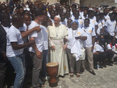 I giovani del gruppo Rinascita in pellegrinaggio da Papa Francesco