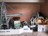 Il ricordo del dramma del Ponte Morandi di Genova nel presepe della famiglia Rampazzo