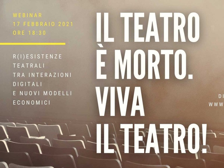 "Il teatro è morto, viva il teatro!": webinar con Marino Sinibaldi tra digitalizzazione e nuovi scenari