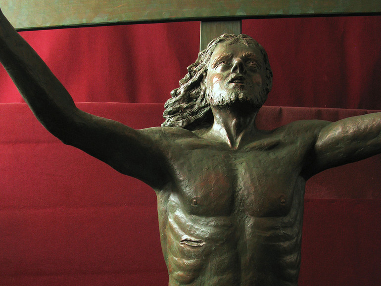 In Duomo a Montagnana la scultura di Franco Trevisan. Nel "suo" Risorto c’è la vastità di Dio