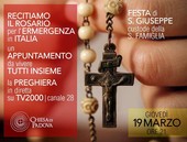 L’invito della CEI: in preghiera per il Paese il 19 marzo, nella festa di san Giuseppe
