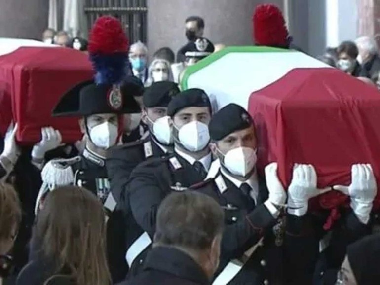 L’ultimo saluto all’ambasciatore Luca Attanasio e al carabiniere Vittorio Iacovacci