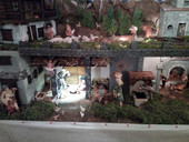 La montagna ferita nel presepe della famiglia Marcato