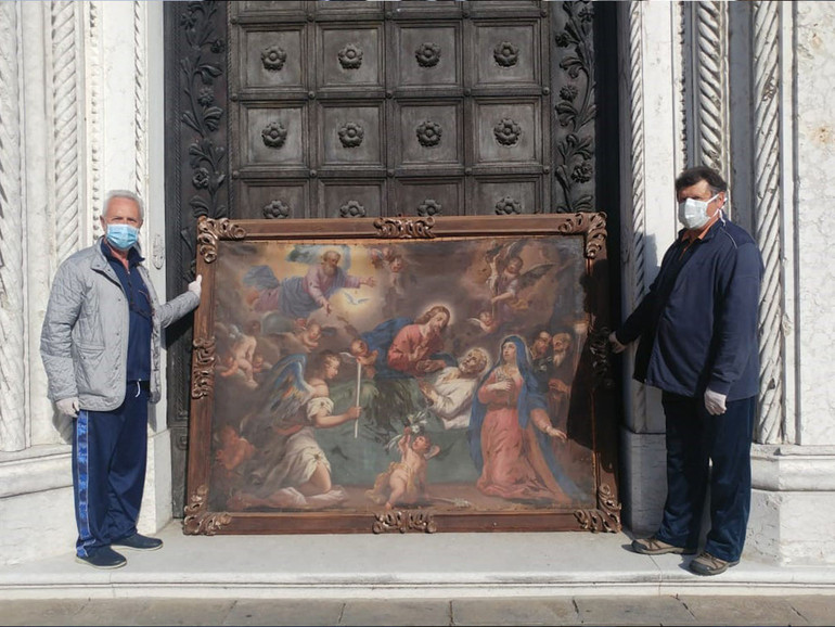 Piove di Sacco. Al via il restauro della tela ad olio del 700 raffigurante la morte di San Giuseppe