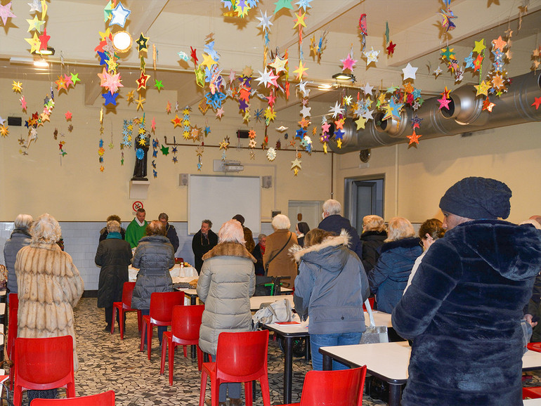 Tempio della Pace: a causa del freddo la messa domenicale si celebra alle Cucine Popolari