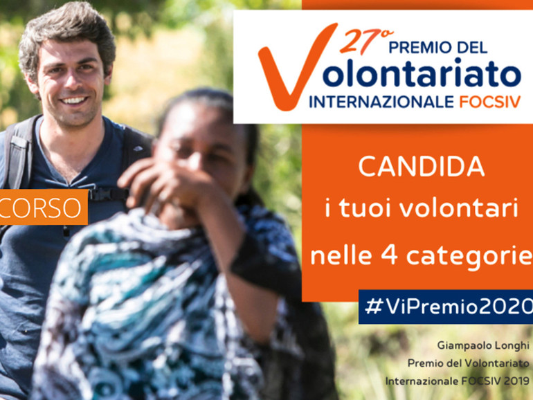 Volontariato, il premio Focsiv si fa in 4. Premiati anche i volontari nell’emergenza Covid