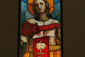 Santa Giustina (vetrata di Orlando Sorgato)
