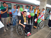 Il ritorno a casa del campione paralimpico Francesco Bettella
