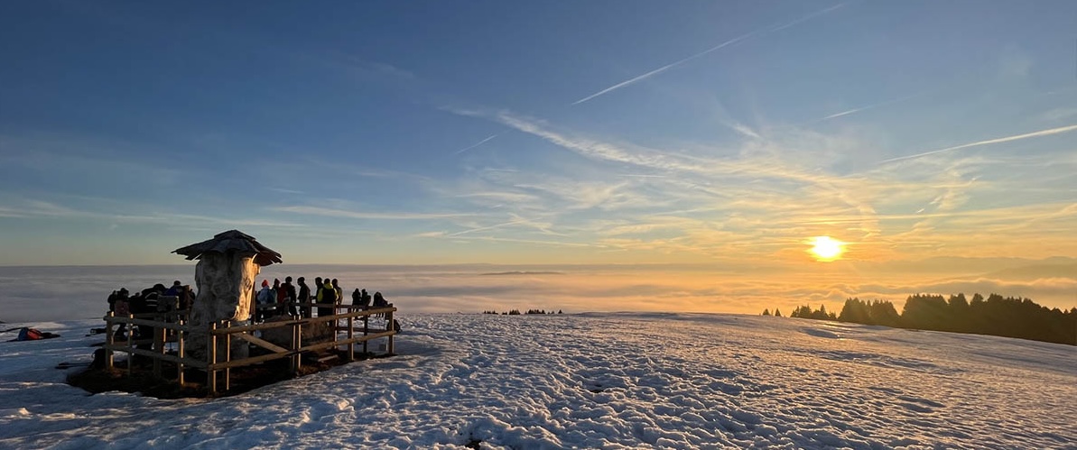 Ciaspolata sul monte Longara per il tramonto