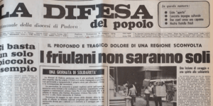 Terremoto del Friuli. La Diocesi di Padova in prima linea per gli aiuti