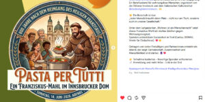 Pasta per tutti. Nel duomo di Innsbruck si sono sedute, una accanto all’altra, centinaia di persone di diversa estrazione sociale
