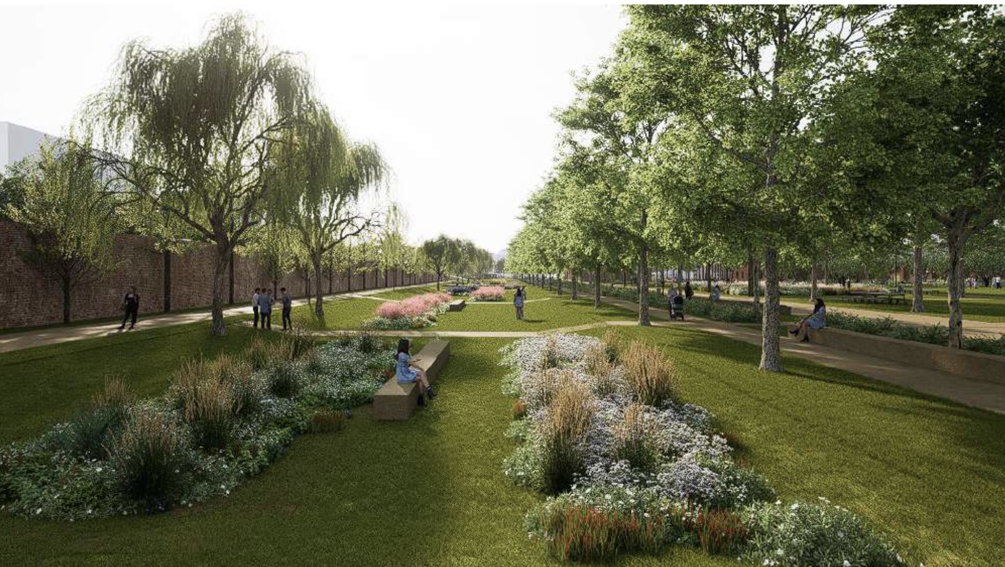Un render del parco.